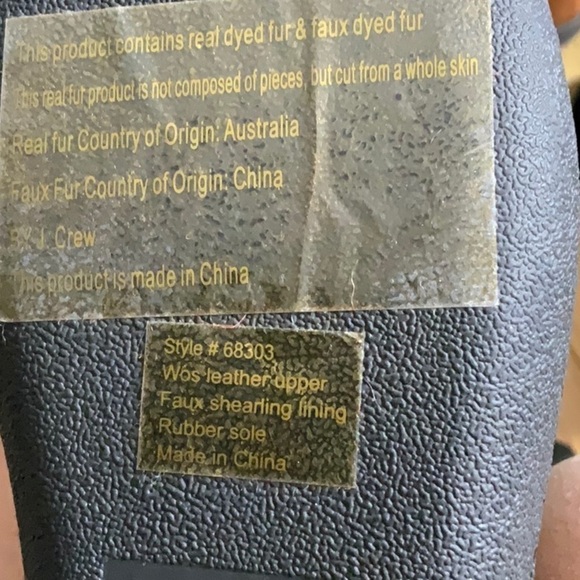 J. Crew black leather boots with faux shearling lining. Size 8 - Picture 6 of 6